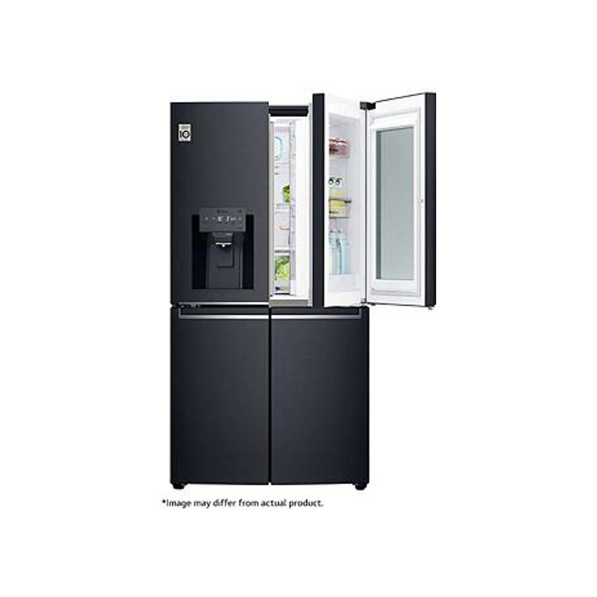 LG 889L Craft Ice 4 Door InstaView Door-in-Door Fridge - Matte Black (Photo: 2)